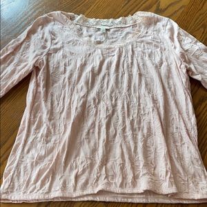 J. Jill Crinkle Lace Tee